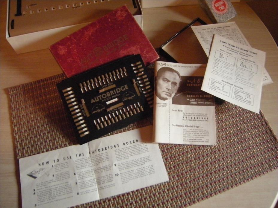 BRIDGE GAME ANTIQUE GOREN AUTO BRIDGE SOLITAIRE POCKET MODEL GAME #PB