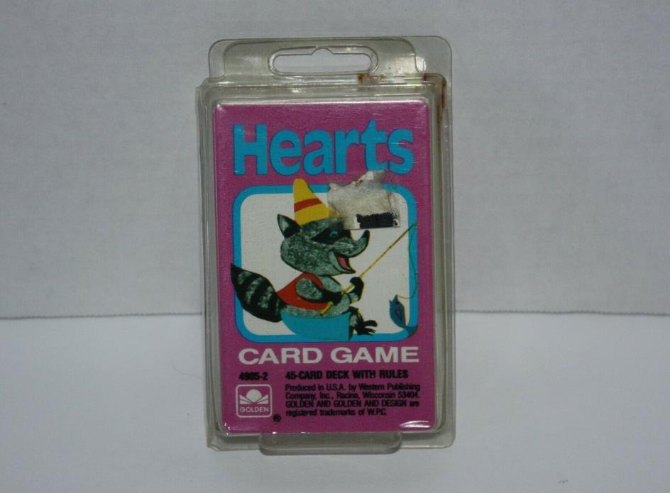 Vintage Hearts Children Playing Card Game 1988 Golden Racoon Original Packaging