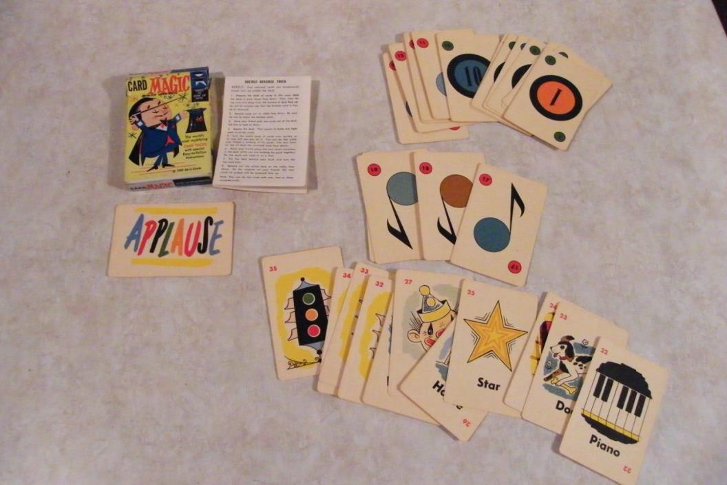 VINTAGE 1959 CARD MAGIC ED-U CARDS CARD GAME 