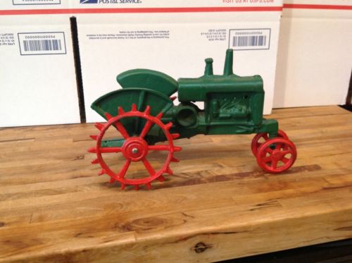 PAINTED CAST IRON TRACTOR