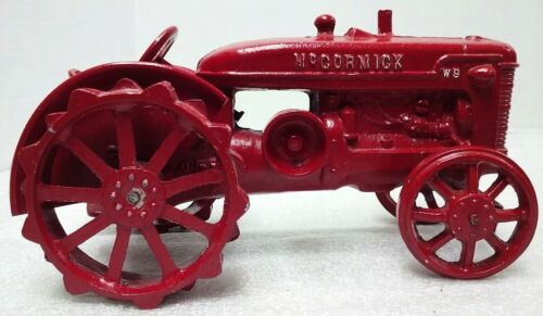 CAST IRON McCORMICK W-9 TRACTOR TOY LARGE 9'' By Independent Custom Mfg. 4lbs