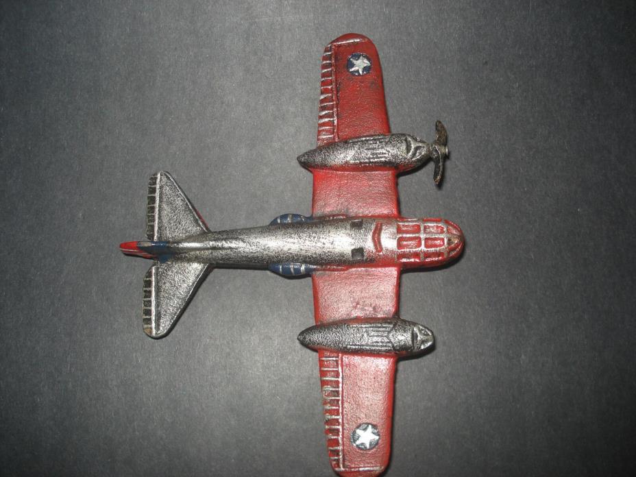 Vintage Cast Iron Plane Toy