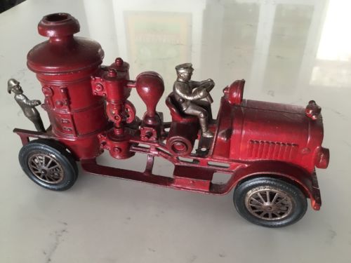 Antique Hubley Cast Iron Fire Pumper Engine w/ Driver and rear Fireman