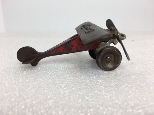 Rare Antique Arcade Cast Iron Monocoupe #353 Toy Airplane 4