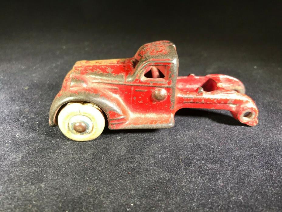 1930S ARCADE #2321 CAST IRON DUMP TRUCK RED 4