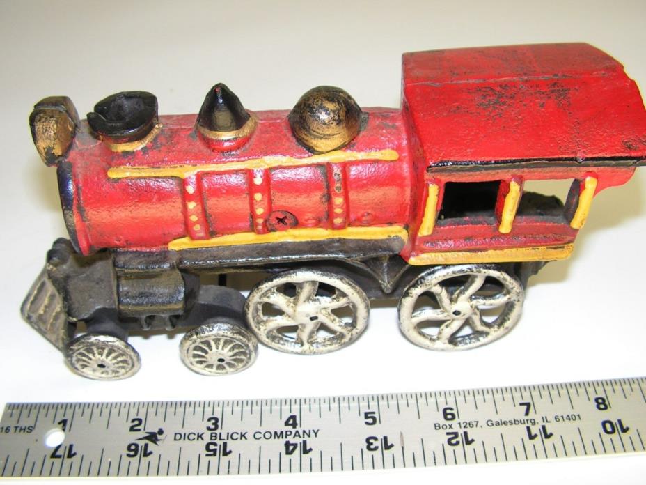 Cast Iron Railroad Train Engine Reproduction Shelf Sitter or RR Train Decoration