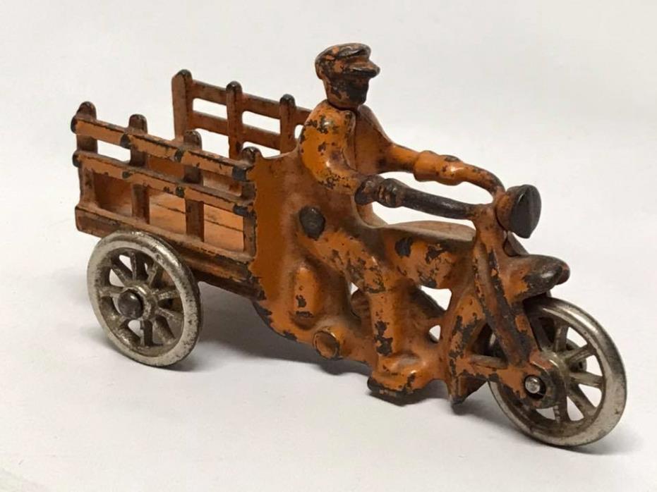 Antique Hubley Crash Car Motorcycle