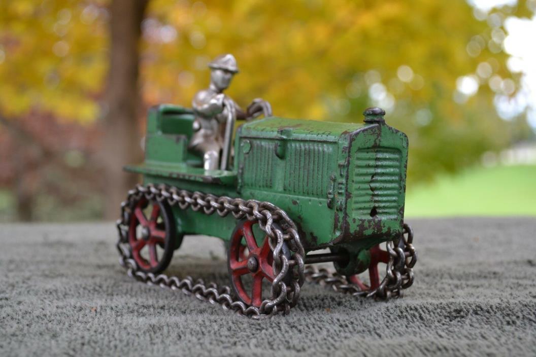 Vintage Arcade Cast Iron Caterpillar Ten Crawler/Tractor Toy Excellent Original