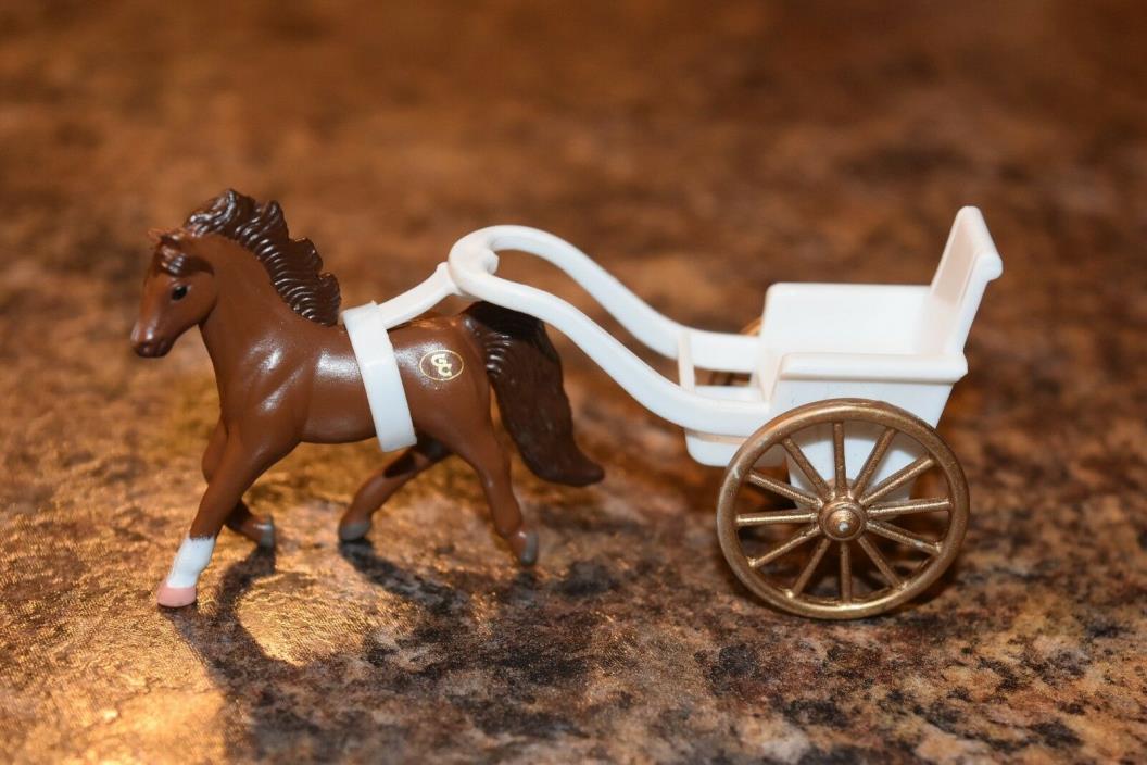 Vintage 1996 Empire Toy Horse and Cart Approximately 3