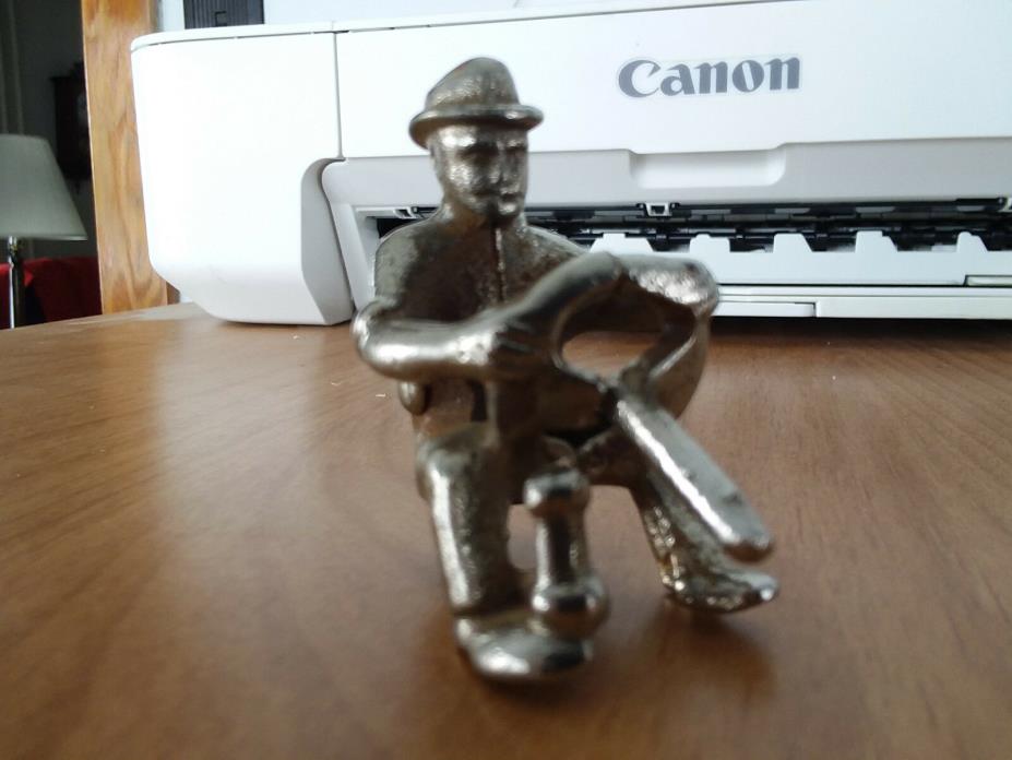 ANTIQUE ARCADE CAST IRON NICKEL PLATED TOY TRACTOR DRIVER MAN