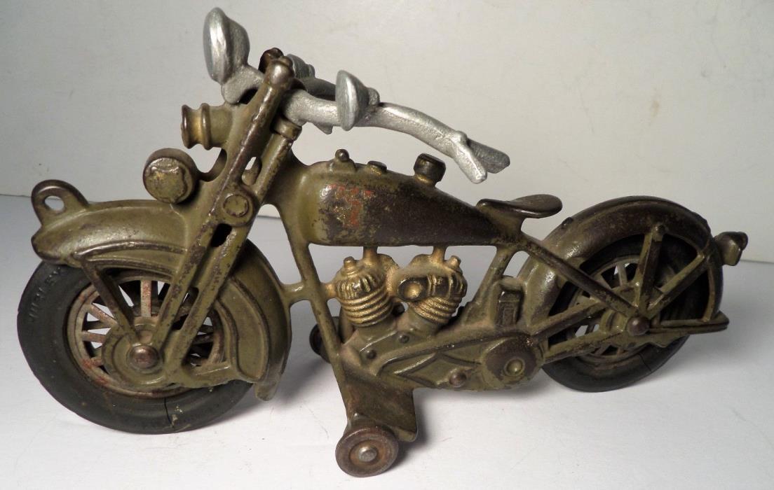 1930's HUBLEY HARLEY DAVIDSON SOLO GREEN MOTORCYCLE 9