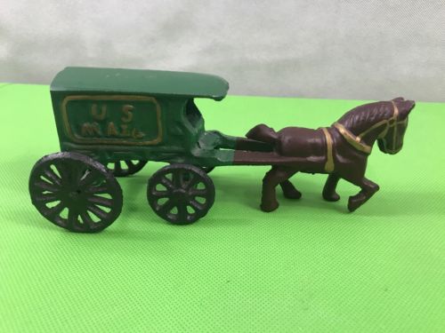 Cast Iron US Mail Buggy And Horse Free Shipping