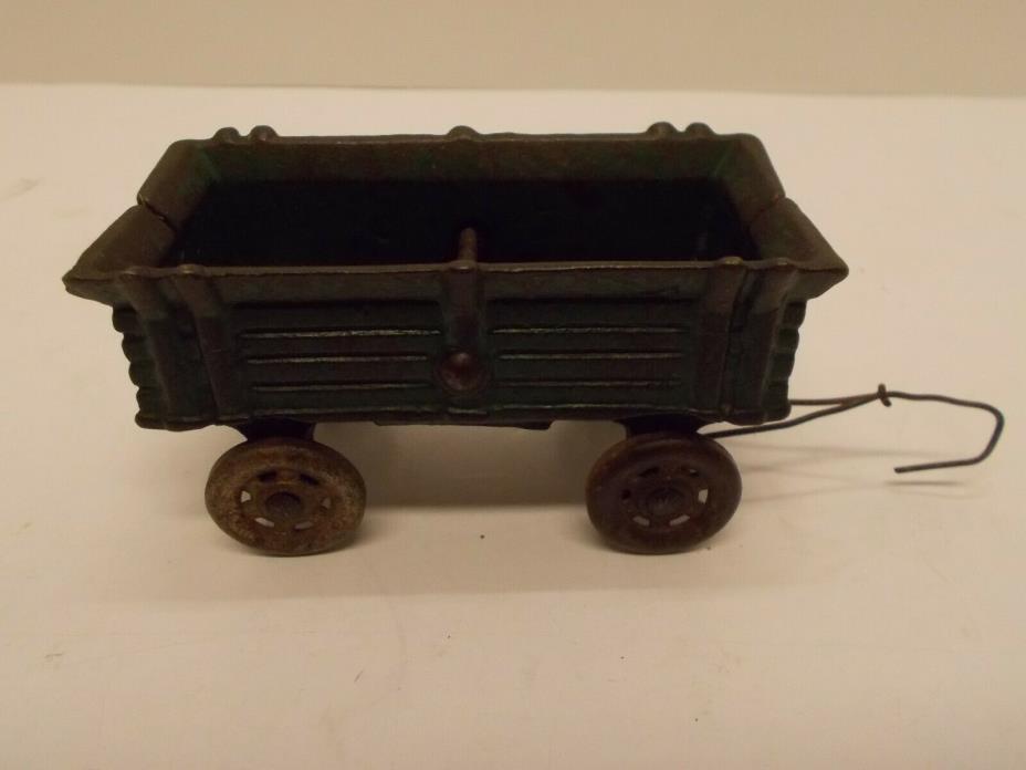 Vintage Cast Iron Farm Wagon with Pressed-Steel Wheels
