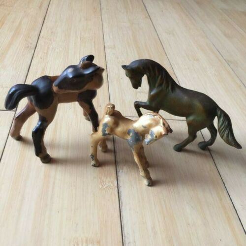 Lot of 3 cast iron vintage Horses