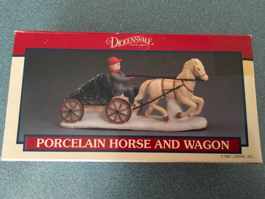 DICKINSVALE  PORCELAIN HORSE AND WAGON.