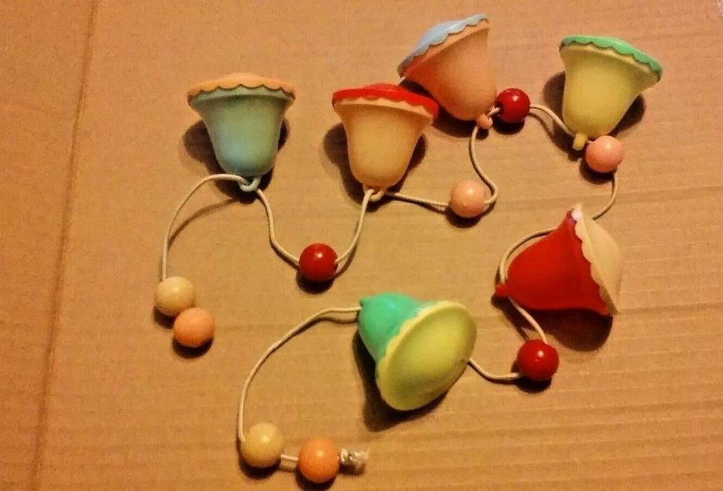 Vintage Celluloid Baby Rattle Toy Bells