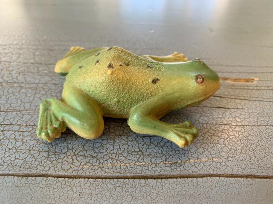 Green Celluloid Antique Frog Vintage USA Toy