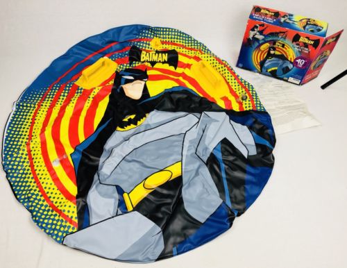 Vintage Kidz Kraze Batman Cartoon 40' Inflatable Pool Ring Tube BATMAN NEVER USE