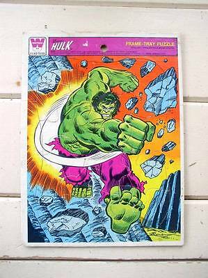 The Incredible Hulk Puzzle Whitman Frame Tray 1977 Marvel Comics Toy Vtg 1970s