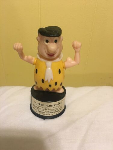 Vintage Kohner Hanna Barbera Fred Flintstone Push Button Puppet