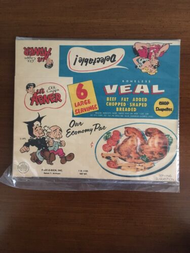 LIL ABNER Al Capp 1950s vintage food box comic book veal TV dinner