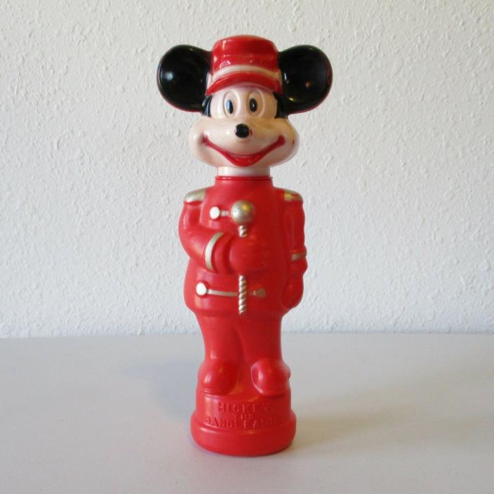 Vintage 1960's Mickey Mouse Bandleader Soaky Bubble Bath Bottle 9 7/8