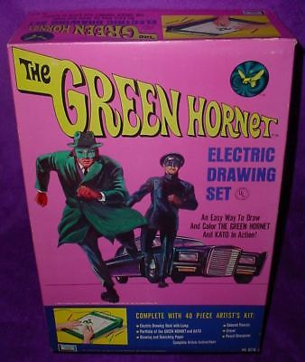 VINTAGE LAKESIDE THE GREEN HORNET ELECTRIC DRAWING SET MINTY BOX UNPLAYED GREAT