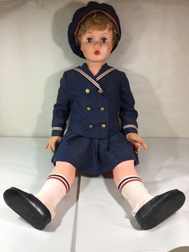 Rare Antique Buster Brown Doll Very Good No Damage 36”