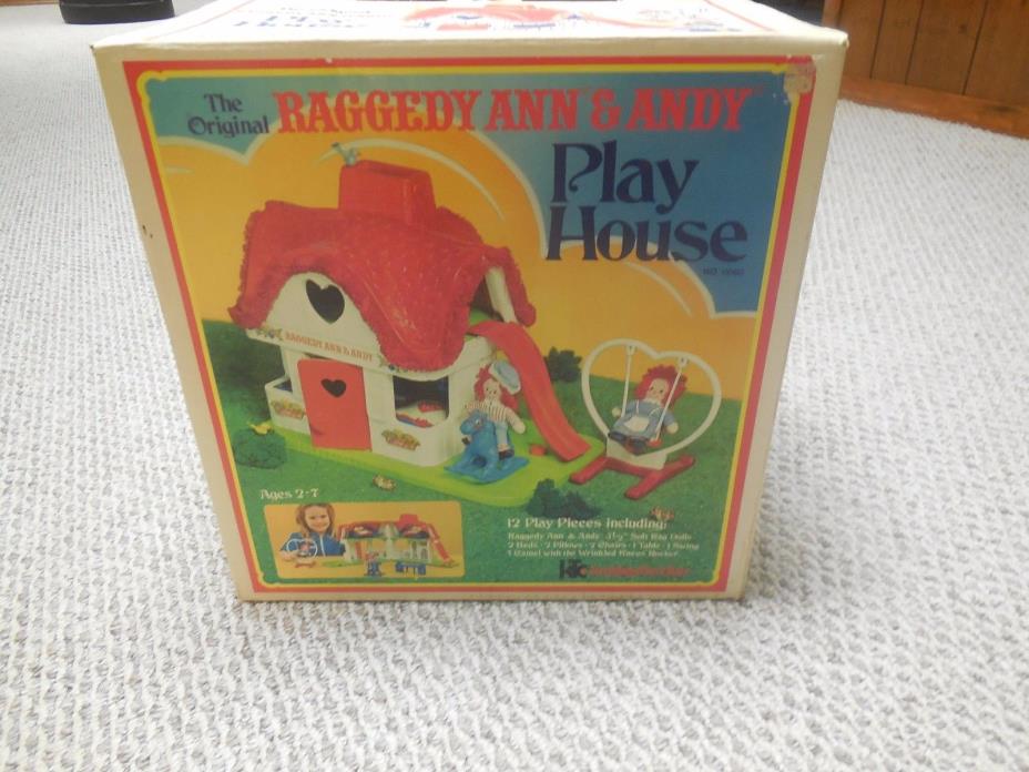 Knickerbocker The Original Raggedy Ann and Andy Playhouse 1977 Complete!