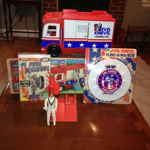 Vintage Ideal Evel Knievel Scramble Van Complete In Box & More 1973