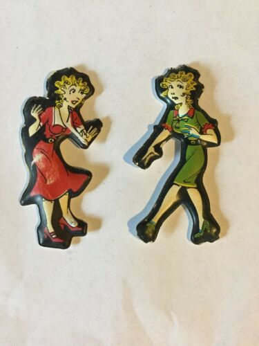 Vintage 1974 King Features Magnetic Blondie Figures Puffy Magnets Dagwood