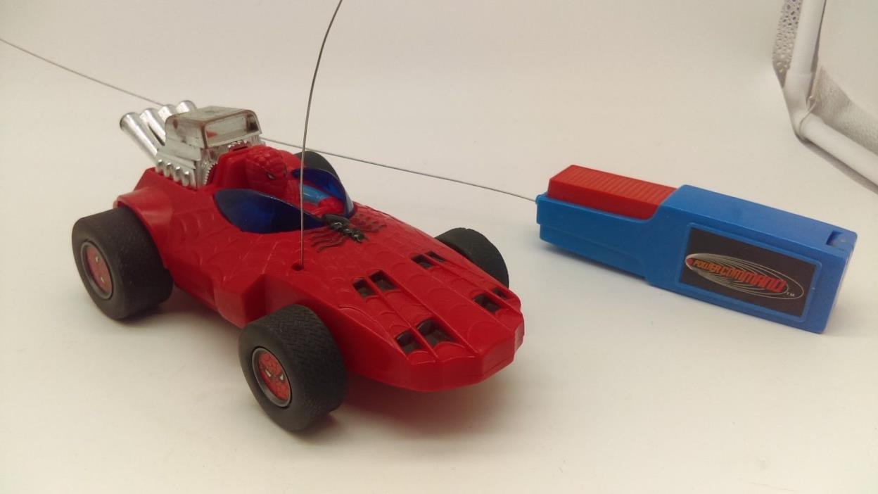 Vintage 1977 AHI Spider-man Remote Controlled Spider Car w/ Controller WORKS!