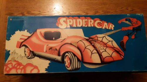 ???? EXTREMELY RARE HTF VINTAGE 1979 SPIDER-MAN SPIDER-CAR in BOX ????