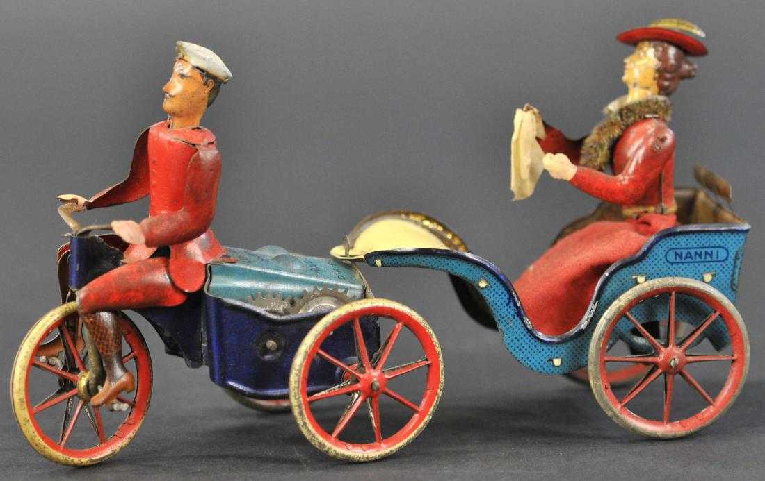 Early 1900's Germany Lehmann EPL #'s 470 & 471 Anxious Bride Tin Wind Up Toy...