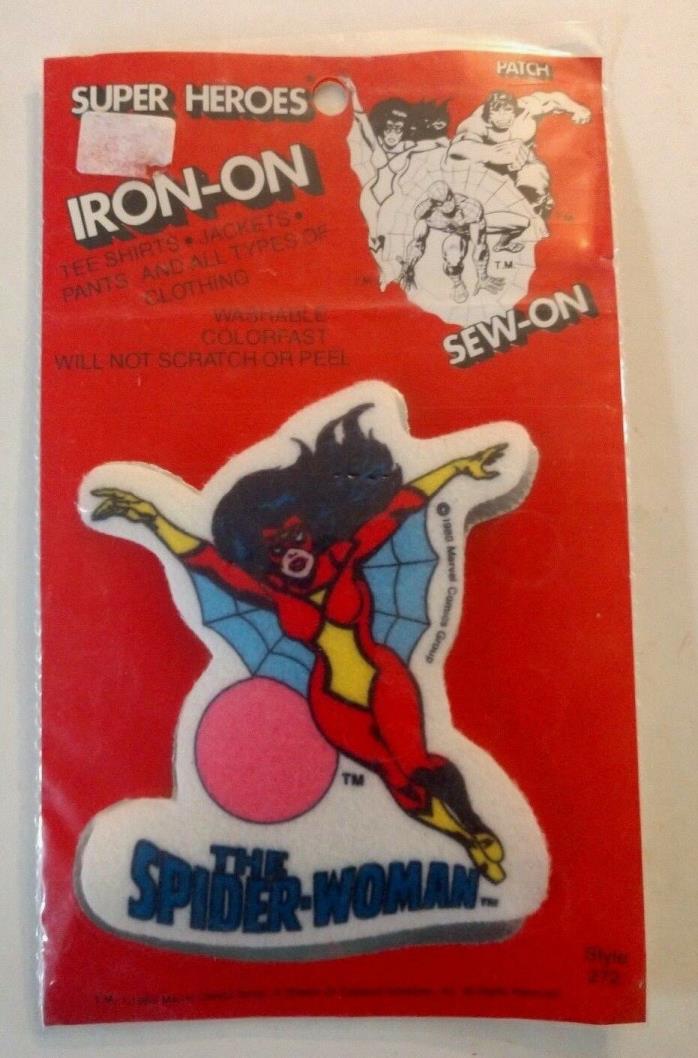 VINTAGE SUPER HEROES IRON-ON THE SPIDER-WOMAN 1980 MARVEL COMICS GROUP NIP