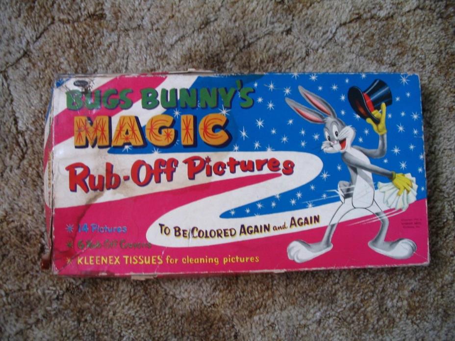 Vintage 1955 Bugs Bunny's Magic Rub-Off Pictures