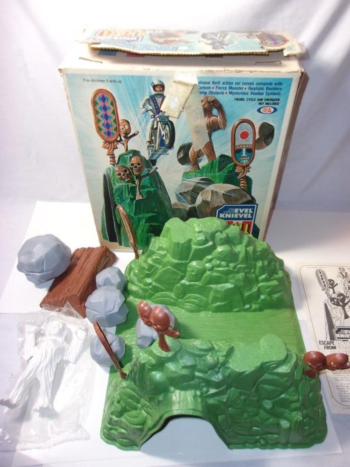 1970's Vintage Evel Knievel Skull Canyon Toy Playset w/ Monster T*