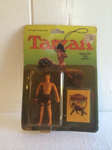 Vintage Dakin Young Tarzan Figurine With Cards