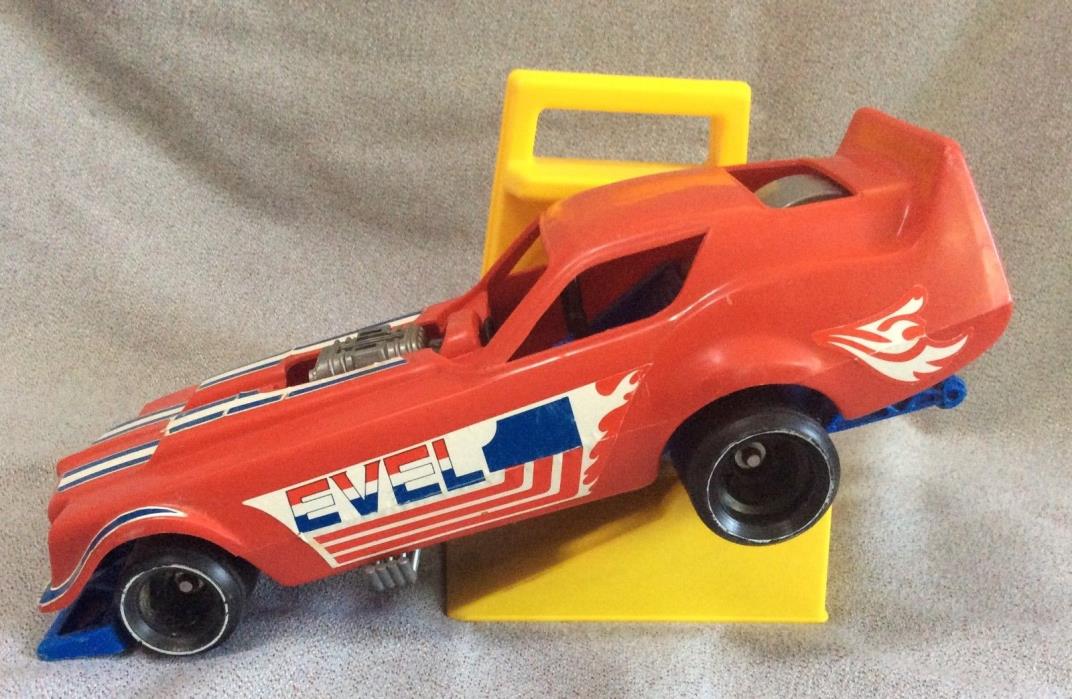 1970s Evel Knievel vintage Ideal Funny Car + Gyro Energizer Launcher