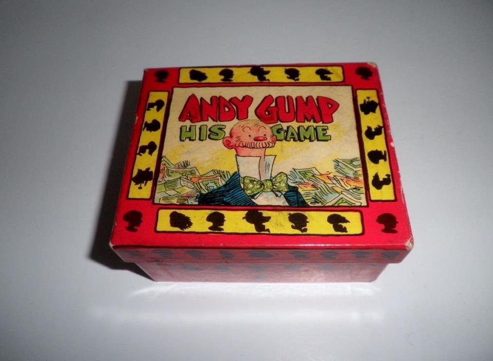 Vintage Andy Gump  His Game by Milton Bradley 1924 Near Mint Box & Complete Rare
