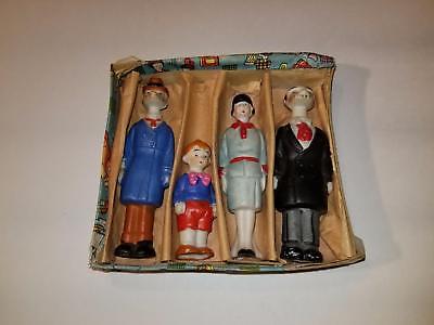 Rare Boxed Andy Gump Bisque Figurine Full Set 1920s Made in Japan Sidney Smith