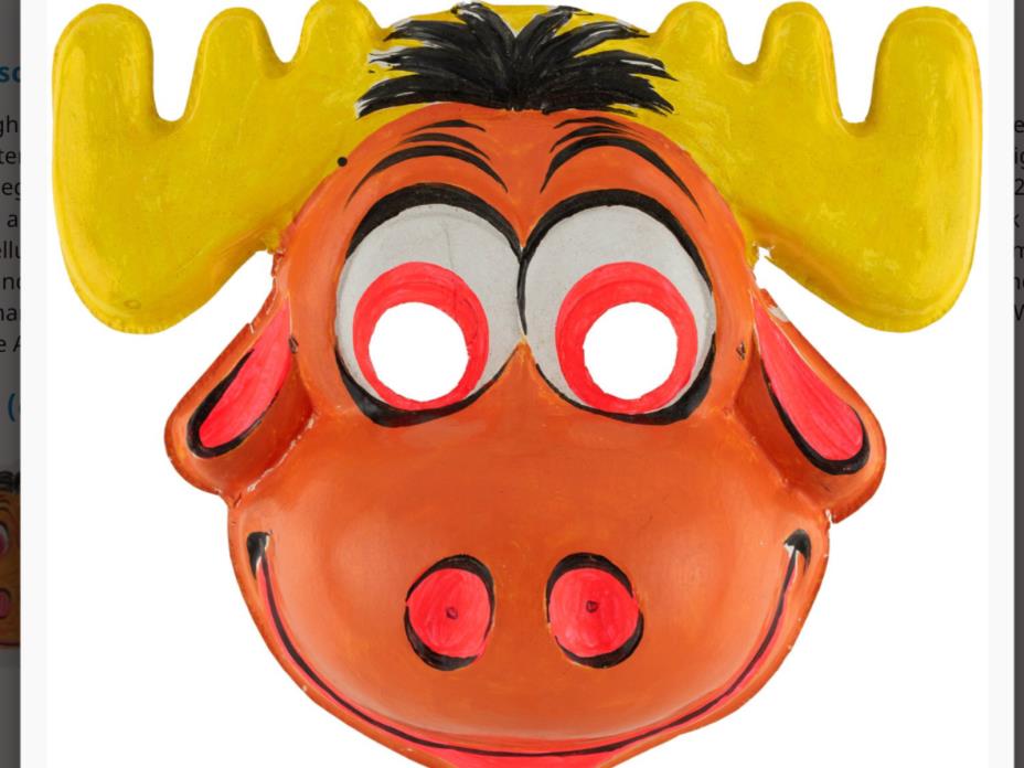 ORIGINAL ART JAY WARD BULLWINKLE HALLOWEEN COSTUME/MASK PROTOTYPE COLLEGEVILLE