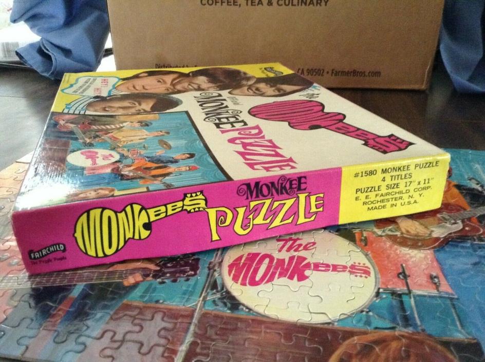 Vintage 1967 Fairchild MONKEES OFFICIAL MONKEE PUZZLE Jigsaw Complete 1580