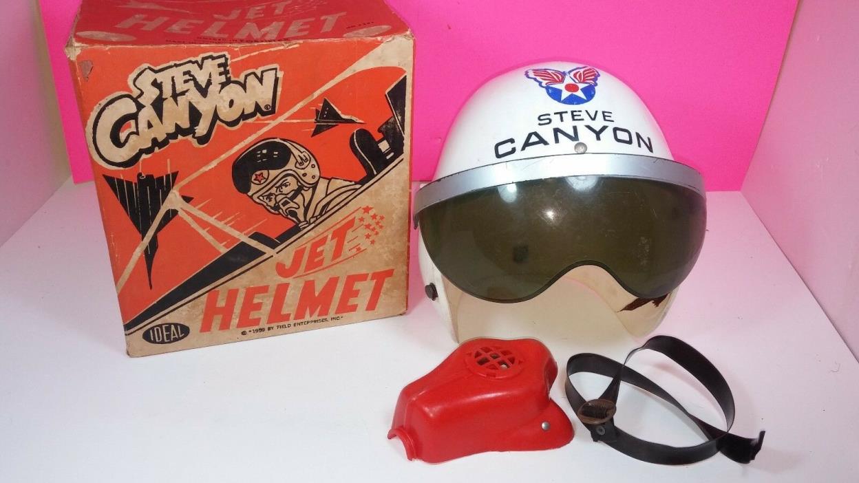 1959 Ideal Steve Canyon Jet Helmet Vintage Toy with Original Box