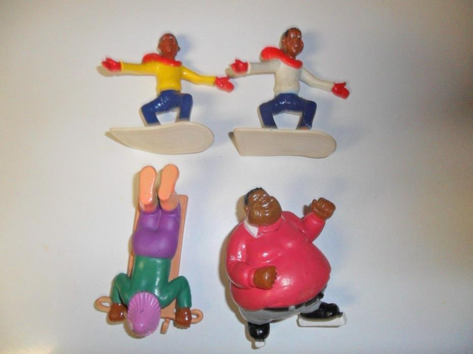 Vintage Lot Of 4 Fat Albert and the Cosby Kids Figurine; By White Castle 1990