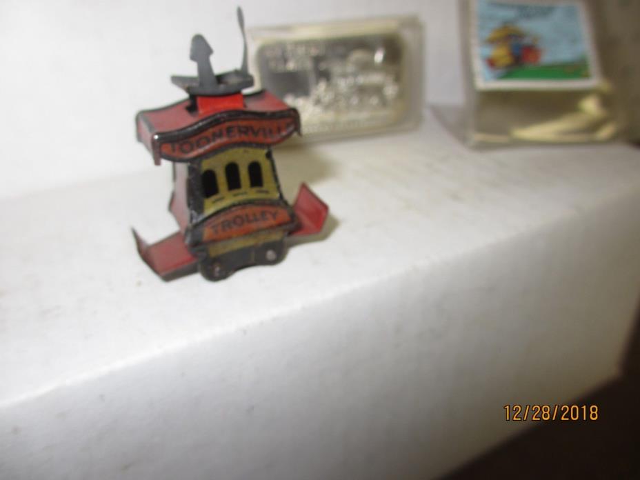 Penny or Cracker Jack Toonerville Trolley + Silver Bar & Stamp