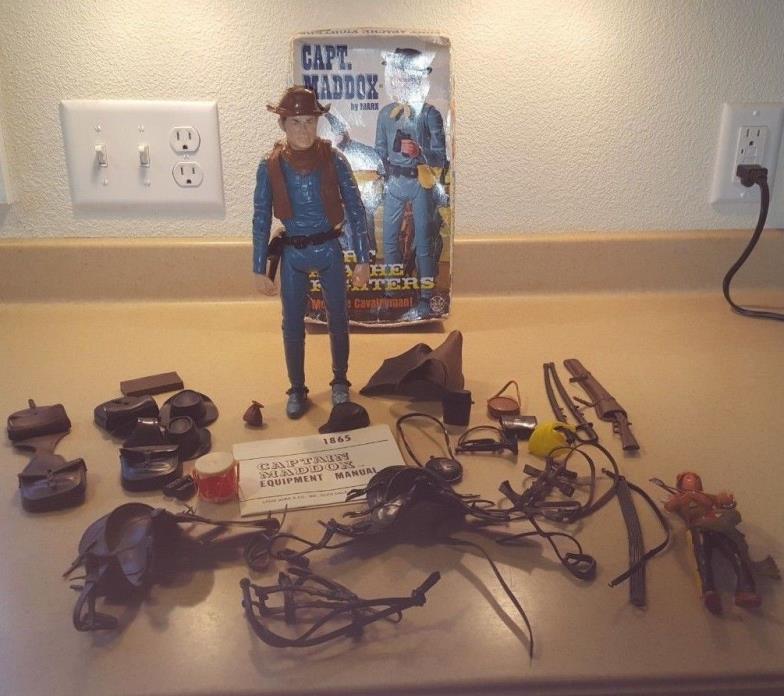Vintage Marx Capt. Maddox Fort Apache Fighter Movable - MANY EXTRAS + Xtra Figu