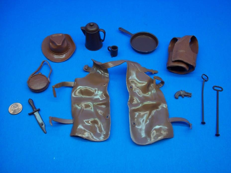 Marx (BROWN ACCESSORY LOT #3) Johnny West Best Of The West Garrett Chief Cobra