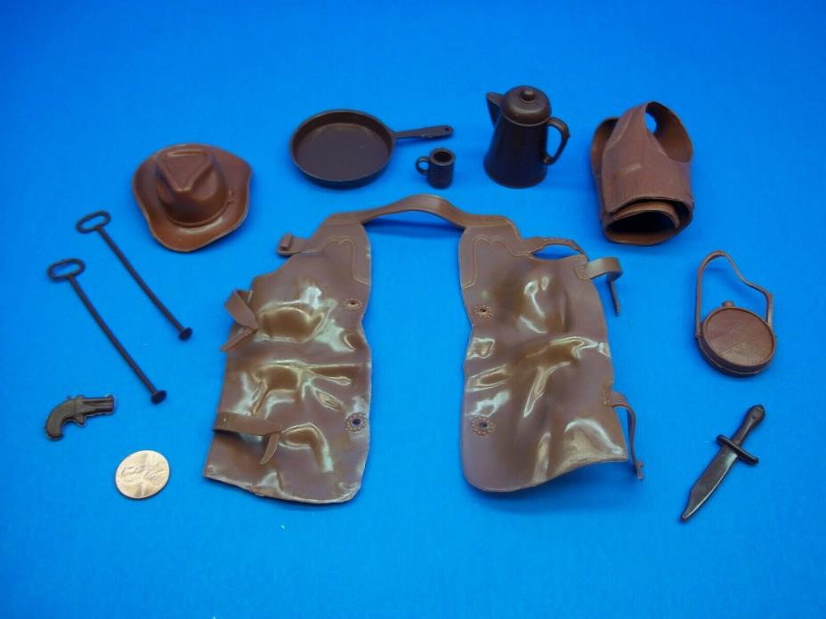 Marx (BROWN ACCESSORY LOT #2) Johnny West Best Of The West Garrett Chief Cobra