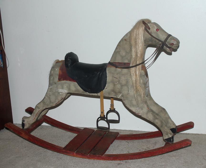 Antique American Rocking Horse All Original, possibly Sear and Roebuck 1899!